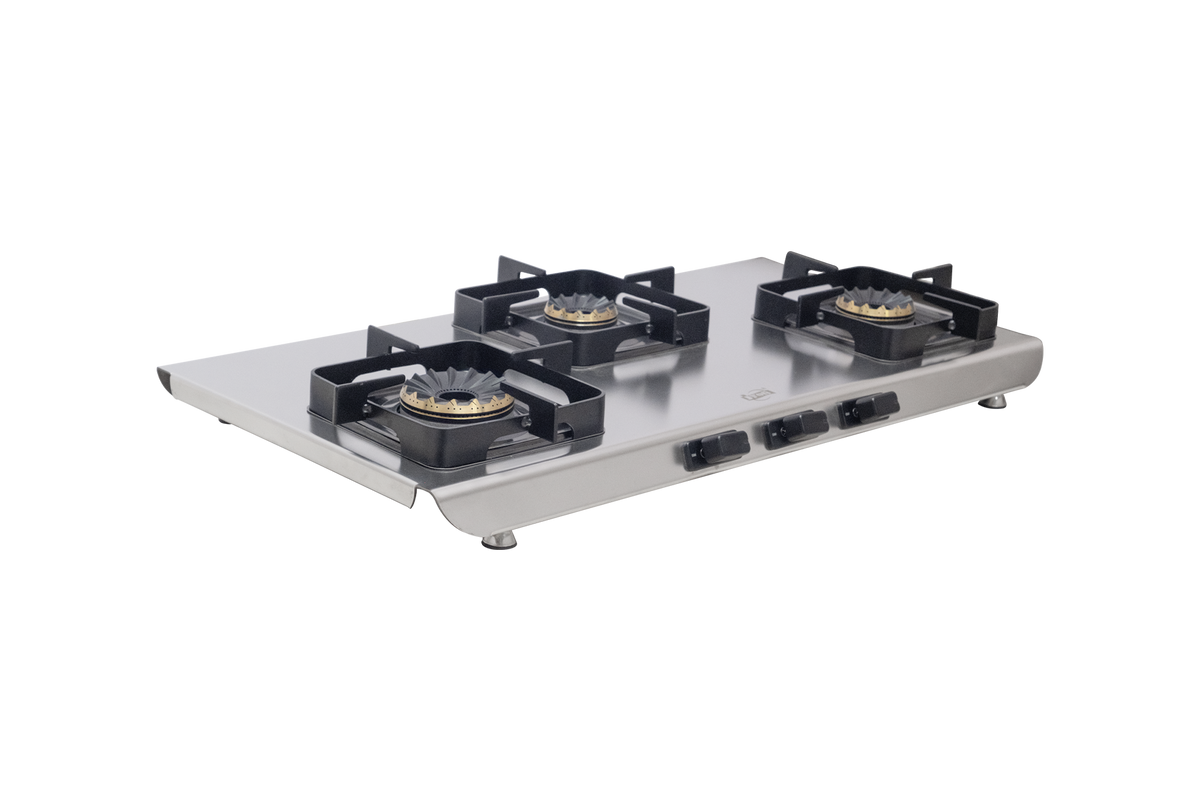 Jyoti 340 WOW Crown stainless steel gas stove, side view