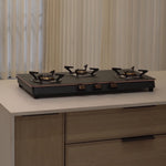 Jyoti 338 three-burner cooktop in a kitchen