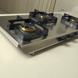 Jyoti 340 WOW Crown stainless steel gas stove, angled view