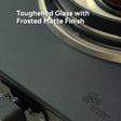 Frosted matte toughened glass surface on Jyoti 390 Oblong Matte