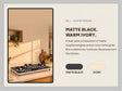 Jyoti Noir 3B Auto — Matte black toughened glass and warm ivory frame