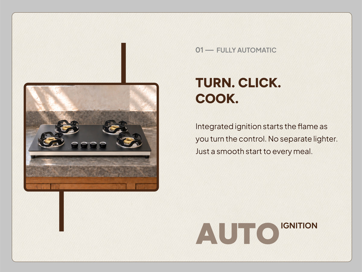 Jyoti Noir 4B automatic ignition — Turn. Click. Cook.