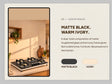 Jyoti Noir 4B Auto — Matte black glass and warm ivory frame