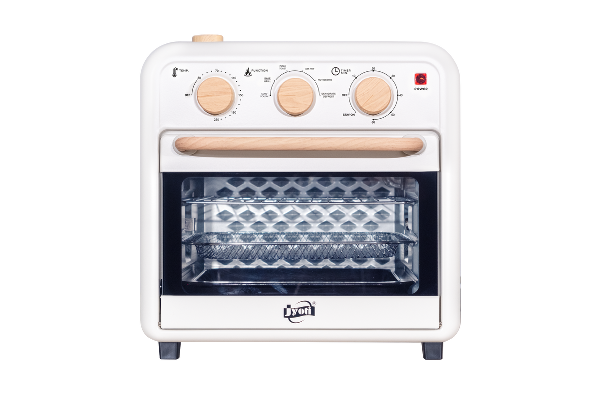 Jyoti NutriSteam Air Fryer Oven in Ivory White, front view