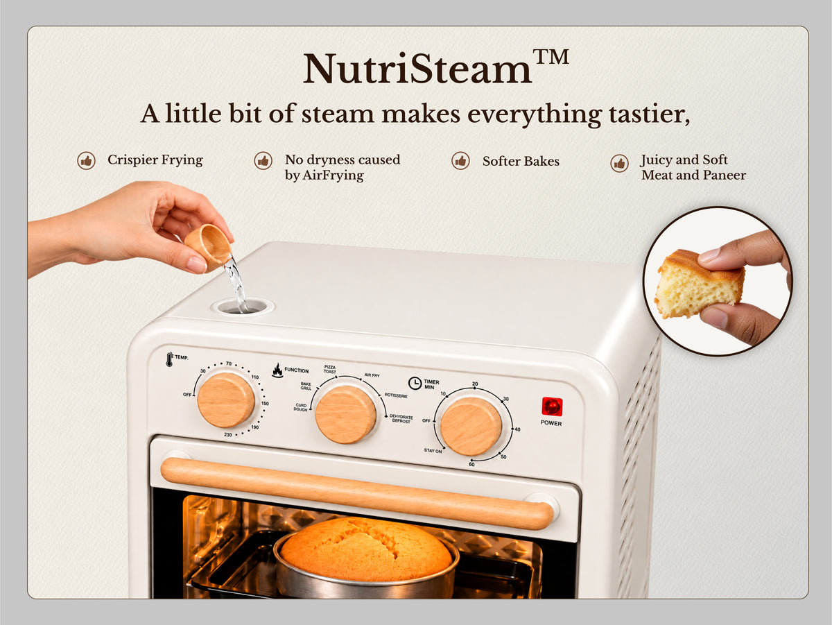 NutriSteam technology for softer bakes