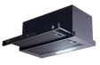 Oxygen 2050-60 slide-out chimney, underside angled product view showing dual aluminium filter panels and LED lighting