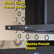 Oxygen 2094-90 black matte-finish glass chimney panel